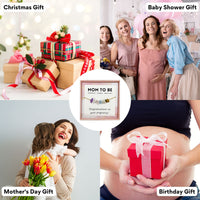 Mother’s Ray Pregnancy Crystal Necklace – 18k Gold-Plated Mom Necklace for Mothers To Be – Healing Crystal Necklace with Amethyst, Rose Quartz, Moonstone – Pregnancy New Mom Gifts for Women