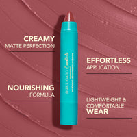 Parul Garg Beauty Creamy Matte Lip Crayon | Soft Matte & Hydrating Formula with Almond Oil & Vitamin E | Rich Pigment & Comfortable Wear | 100% Vegan (First Love 34)