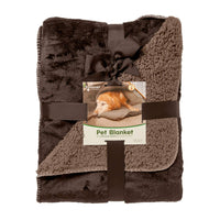 Furhaven Waterproof & Self-Warming Throw Blanket for Dogs & Indoor Cats, Washable & Reflects Body Heat - Terry & Sherpa Dog Blanket - Espresso, Large