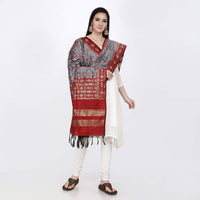 KAPAAHA Women's  Woven Design Silk Blend Dupatta Free Size