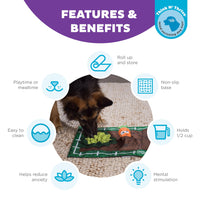 Outward Hound Nina Ottosson Activity Matz Garden Game Plush Dog Puzzle Mat Dog Enrichment Dog Toy, Level 2 Intermediate, Multicolored Level 2 (Intermediate) Level 2 (Intermediate)