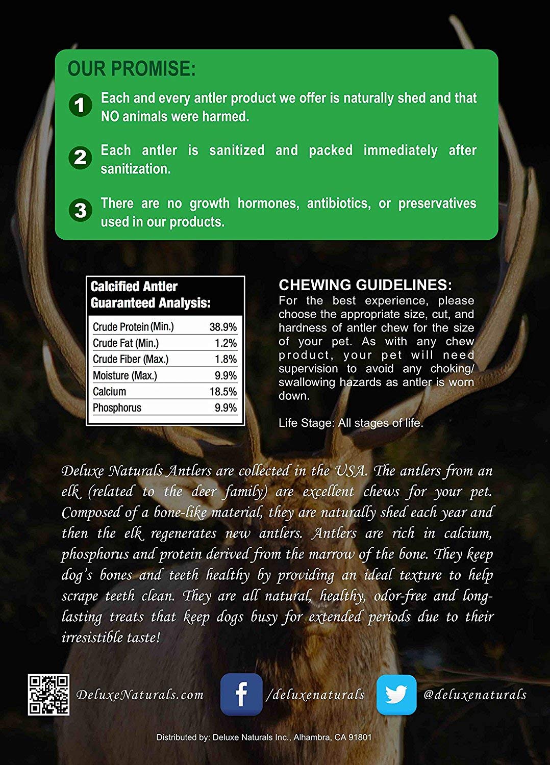 Elk Antler Chews for Dogs | Naturally Shed USA Collected Elk Antlers | All Natural A-Grade Premium Elk Antler Dog Chews | Product of USA, 1-LB Large Cuts Large (Pack of 1-LB)