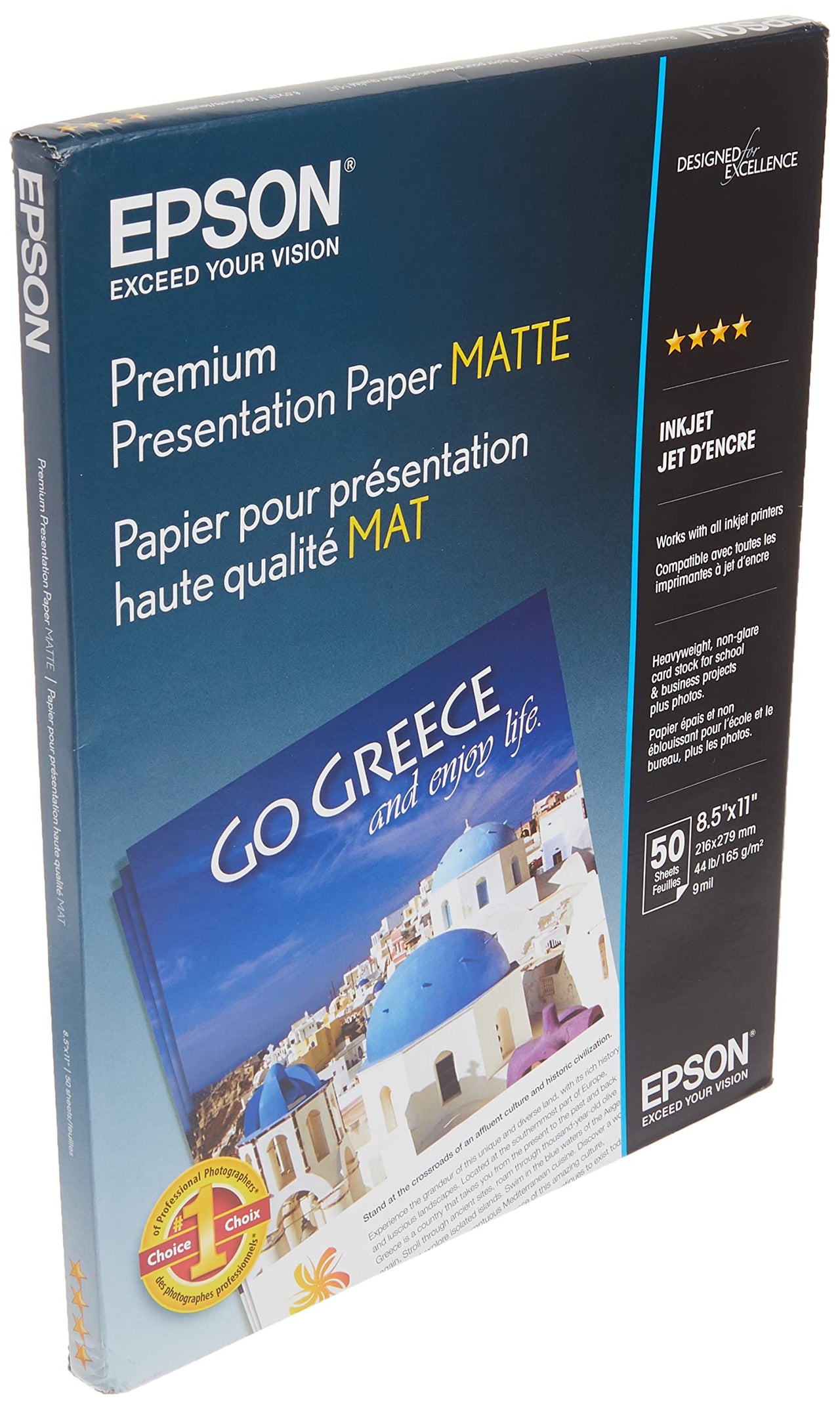 Epson Heavyweight 8.5x11 Matte Paper, 50 Sheets (S041257), 50 Count (Pack of 1)