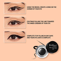 Shryoan 24-Hour Gel Eyeliner Duo - Black and Green | Long-Lasting, Smudge-Proof | Gel Formula for Dramatic Eye Looks | Glossy Finish, Intense Colour |Travel Size - 4gm (Each)