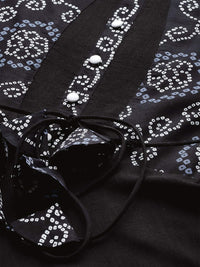 Yash Gallery Women's  Cotton Slub Bandhej Printed Anarkali Kurta for Women