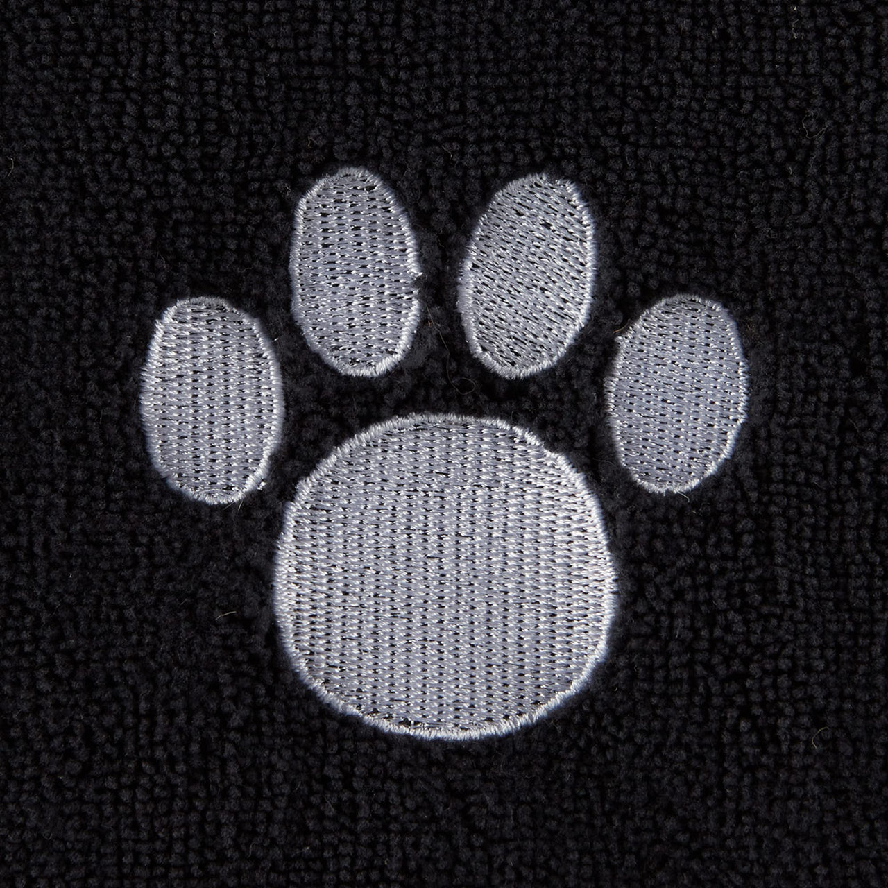 Bone Dry Pet Grooming Towel Collection Absorbent Microfiber X-Large, 41x23.5", Embroidered Black 41x23.5"