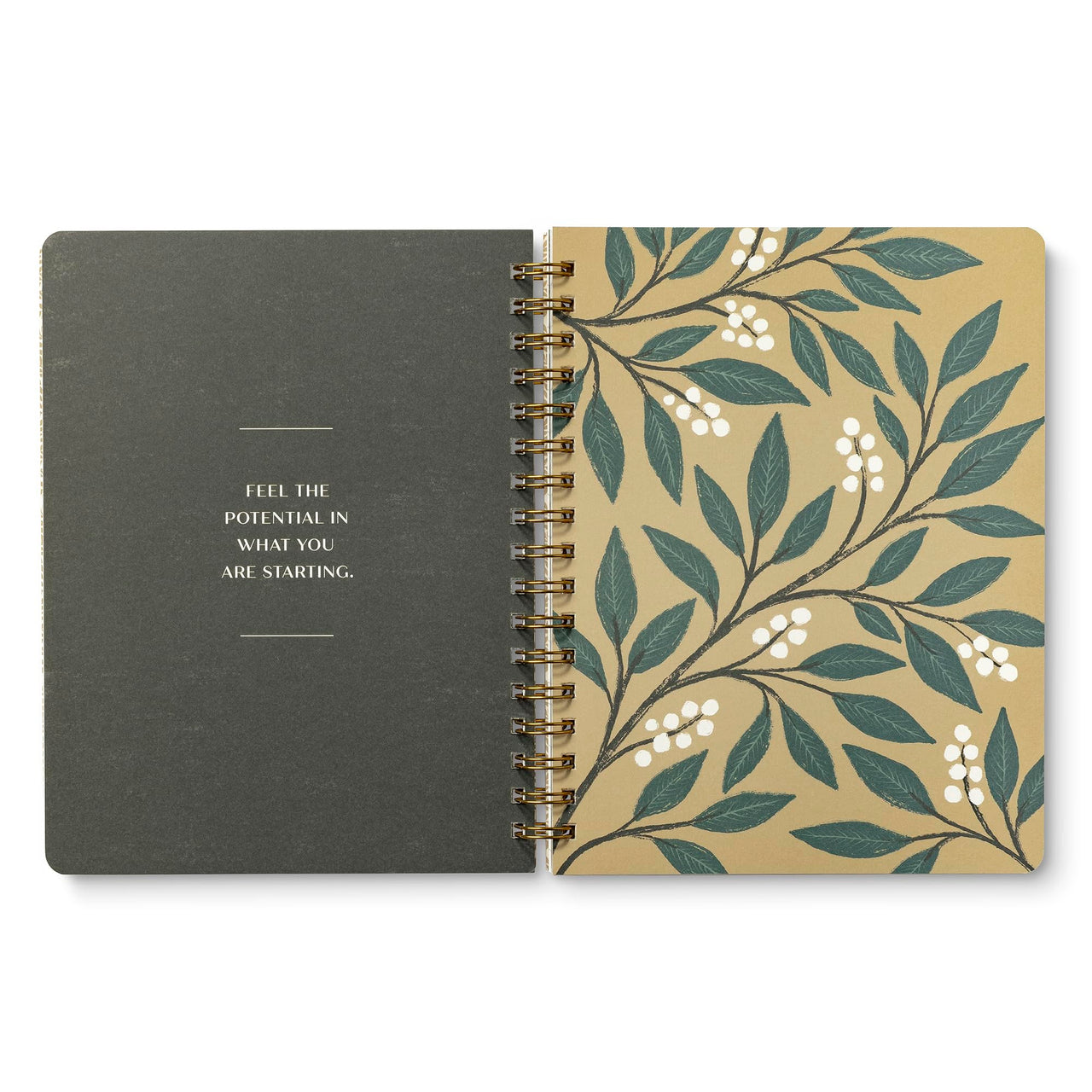 Compendium Spiral Notebook – Good Things Are Always Beginning – A Designer Spiral Notebook with 192 Lined Pages, College Ruled, 7.5”W x 9.25”H