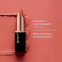 Pilgrim Matte Me Up Bullet Lipstick 4.2g | Creamy, Lightweight, Bold, Non Drying | SPF 30 | Enriched With Hyaluronic Acid & Spanish Squalane | Lipstick for dusky skin tone | Ruby Revolt-25