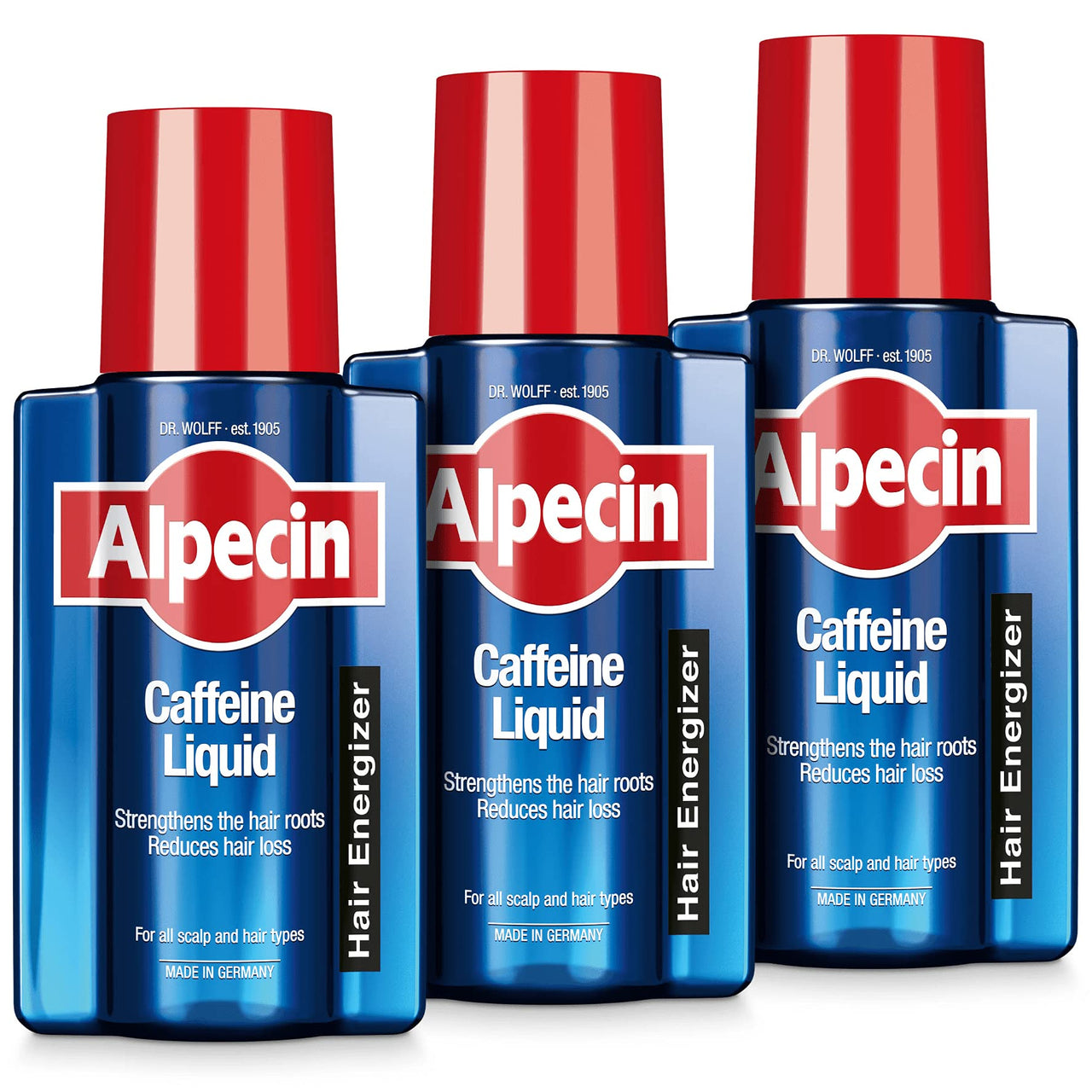 Alpecin Caffeine Liquid Scalp Tonic 3x 200ml | Hair Tonic for Hair Growth Prevents Hair Fall | Strengthens Hair Roots Reduces Hair Loss | Hair Energizer Vitalizer | Hair Gain Tonic