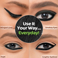 Mamaearth Pack Of 2 Charcoal Black Glossy Long Stay Kajal Pencil With Vitamin C & Chamomile For 11-Hour Smudge-Free Stay | 11-Hour Long Stay | Smudge-Proof | Waterproof