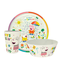 Zak Designs Peppa Pig Kids Dinnerware Set 3 Pieces, Durable and Sustainable Melamine Bamboo Plate, Bowl, and Tumbler are Perfect For Dinner Time With Family (Peppa, Suzy, Zuzu) 8