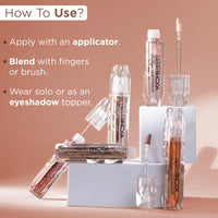 Hilary Rhoda Showstopper Liquid Eyeshadow | Gel-Based Formula | Shimmer Finish | Highly Pigmented | Blends Easily | Create Versatile Looks | 2ml (Desert Gold - Shade 02)