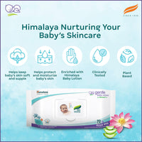 Himalaya Gentle Baby Wipes, 72 Wipes,White