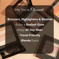 Hilary Rhoda Shimmer Bricks Highlighter Palette | Bronzers, Highlighters & Blushes | Highly Pigmented | Long Lasting & Illuminating Glow - 8.1g (Shade - 03)