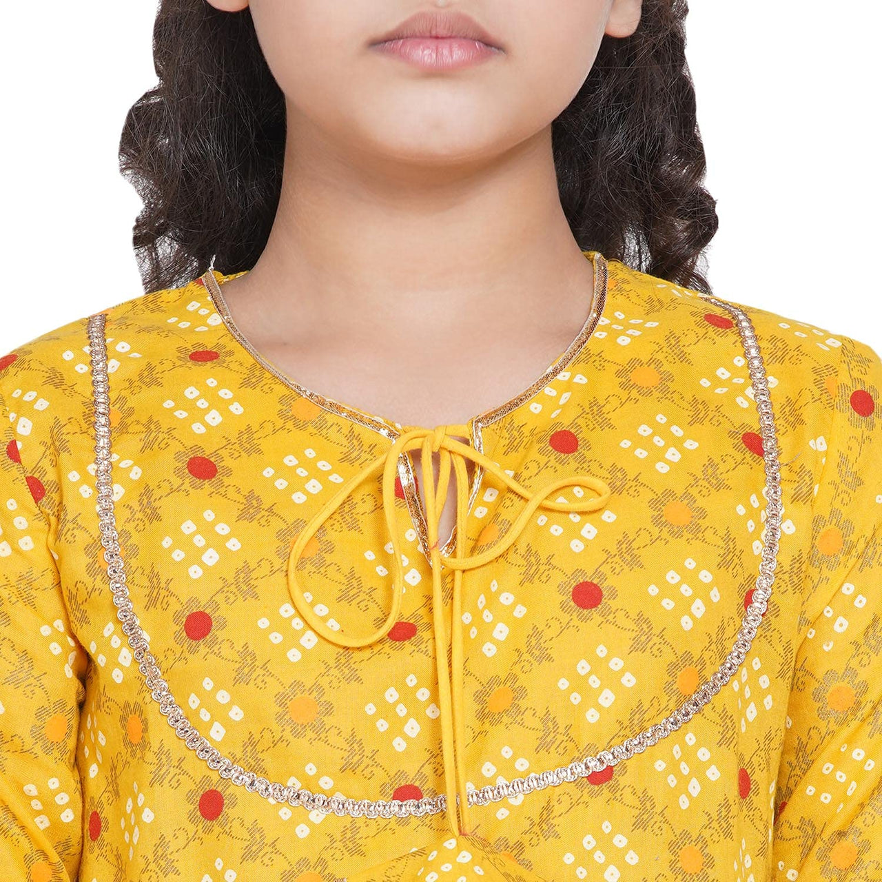 Bitiya By Bhama Girl's  Cotton Blend Kurta & Palazzo