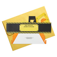 Hallmark Paper Wonder Pop Up Birthday Card for Kids (Construction Excavator) Yellow