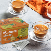 Chaayos Instant Tea Premix - Ginger Flavour - Low Sugar (36 Sachets) | Instant Tea | Tea Premix | Ginger Tea | Ginger Chai | Assam Tea | Flavored Tea | Adrak Chai Mix 390 Gram