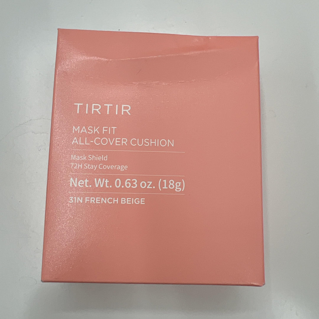 TIRTIR Mask All-Cover Cushion Foundation | Full coverage, Skin fit, Satin Glow Finish | Korean Cushion Foundation #31N FRENCH BEIGE | 18g