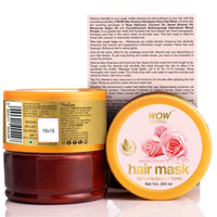 WOW Skin Science Himalayan Rose Hair Mask with Rose Hydrosol, Coconut Oil, Almond Oil & Argan Oil - For Volumnising Hair, Anti Smelly Scalp - No Parabens, Sulphate, Silicones, Color & PEG - 200mL