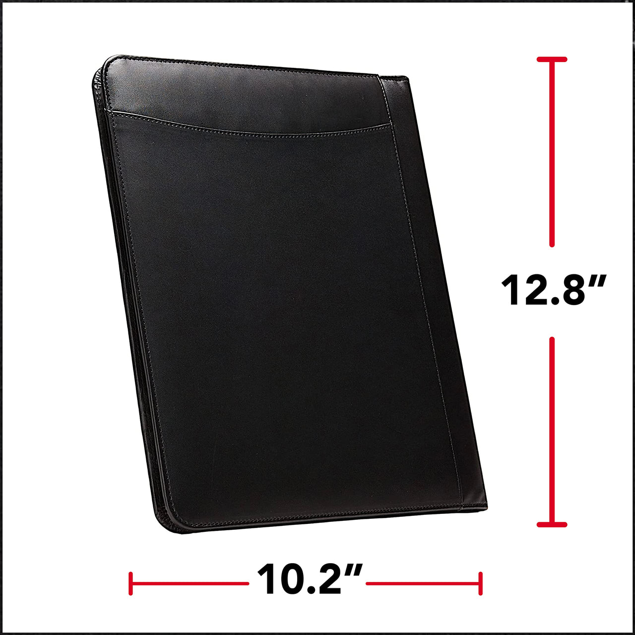 Case-it Business Meeting Padfolio | Professional Portfolio with Letter Size Writing Pad, Black (PAD-20) Single PAD-20
