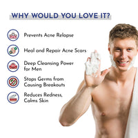 Mannlich Anti-Acne Soap | Controls Excess Sebum | Handmade Body & Face Soap for Acne-Prone and Oily Skin | 2% Salicylic Acid, 2% Niacinamide & 2% Tea Tree Oil | Brightens Skin, Fades Dark Spots | Prevents Body Acne | pH Balanced, SLS Free, Dermatologicall