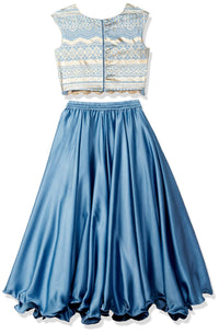 BIBA Girl's  Synthetic Lehenga Set