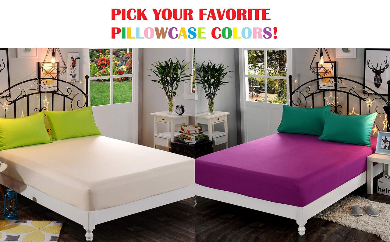 Elegant Comfort 1500 Premium Hotel Quality 1-Piece Fitted Sheet, Softest Quality Microfiber - Deep Pocket up to 16 inch, Wrinkle and Fade Resistant, Queen, Cream