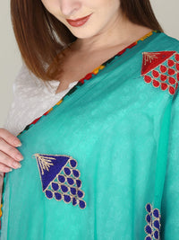 DIAMO Embroidered Chiffon Women's  Dupatta