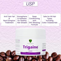 Trigaine Caffeine Hair Fall Control Mask | 200ml | Anti-Hair Fall & Root Energizer Treatment with Saw Palmetto & Ginseng | Strengthening & Hydrating Scalp Health, Hair Growth, & Deep Conditioning
