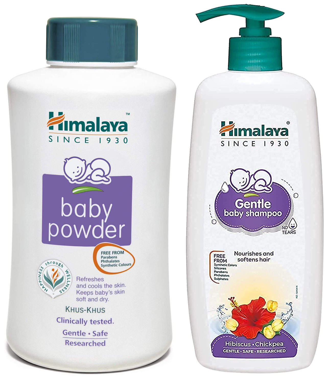 Himalaya Baby Powder, Pack of 700g and Shampoo (400 ml) Combo