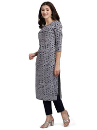 NAINVISH Women's  Pure Cotton Printed Straight Kurti (SD190-191_K)