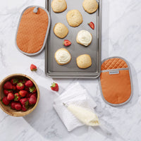 KitchenAid Asteroid Pot Holder 2-Pack Set, Honey Orange, 6.5