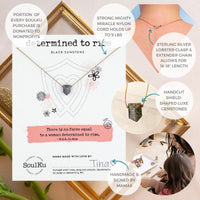 SoulKu Empowering Necklace, Empowering Jewelry With Healing Crystal, Inspirational Necklace For Strong Women, Mom & Sister, 16