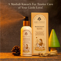 Baby Forest Mashak Kawach Baby Mosquito Repellant Spray | Mosquito Repellant Spray for Babies | Made with Lemongrass Oil, Cedarwood & Lavender Oil | Derma Safe | 100ML | Pack of 1