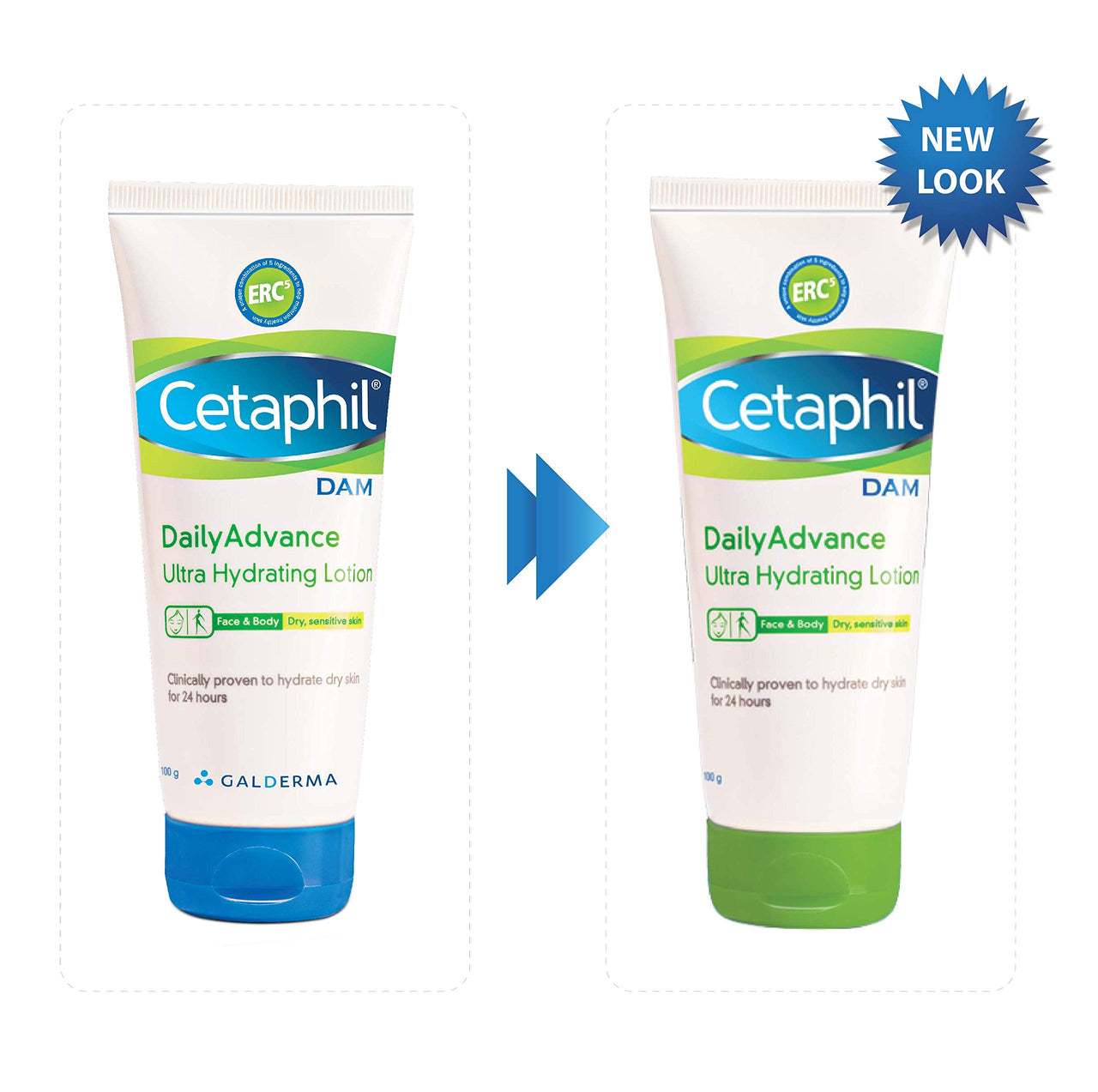 Cetaphil Daily Advance Ultra Hydrating Lotion, 100g and Cetaphil Cleansing And Moisturising Syndet Bar, 75g