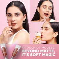 Hilary Rhoda Touch Of Mousse Lipstick | Matte Finish & Long Lasting | Infused with Vitamin E | Weightless & Liquid Lipstick with Mousse Finish | Smudge & Water Proof | Vegan - 5ml (Pink Casual - Shade 03)