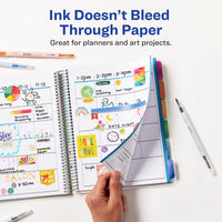 AVERY Dual Tip Markers, Fine Tip Marker and Chisel Tip Marker, Quick-Drying Water-Based Markers, Black, Ideal Planner Markers and Journal Markers, 3-Pack (25001)