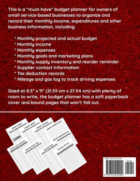 Business Budget Planner for Small Service Based Businesses: 8.5