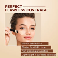 ZM Zayn & Myza Hydra Matte Foundation | Buildable Coverage | Foundation for Face Makeup | Non-clogging, All Skin Types, with Hyaluronic Acid & Niacinamide - (Fair, 30 gm)