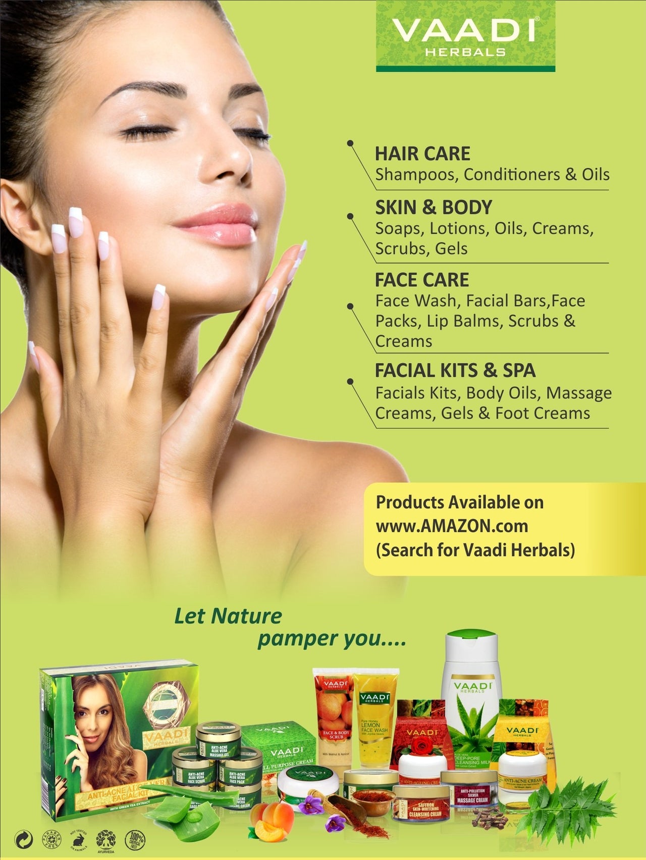 Vaadi Herbals Shower Gel, Enchanting Rose and Mogra, 300ml