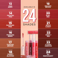 Hilary Rhoda Power Of Matte Liquid Lipstick | Buildable Colour | Long Lasting & Matte Finish | Lightweight & Non-Drying Formula | Smudge Proof & Non-Transferable | 3ml (Pink Candy - Shade 05)