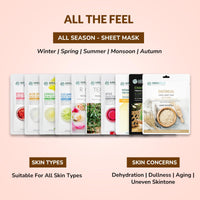 MIRABELLE COSMETICS KOREA Glossy skin facial sheet mask combo pack of 10