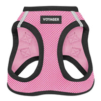 Voyager Step-in Air Dog Harness - All Weather Mesh Step in Vest Harness for Small and Medium Dogs and Cats by Best Pet Supplies - Harness (Pink/Black Trim), XL (Chest: 20.5-23