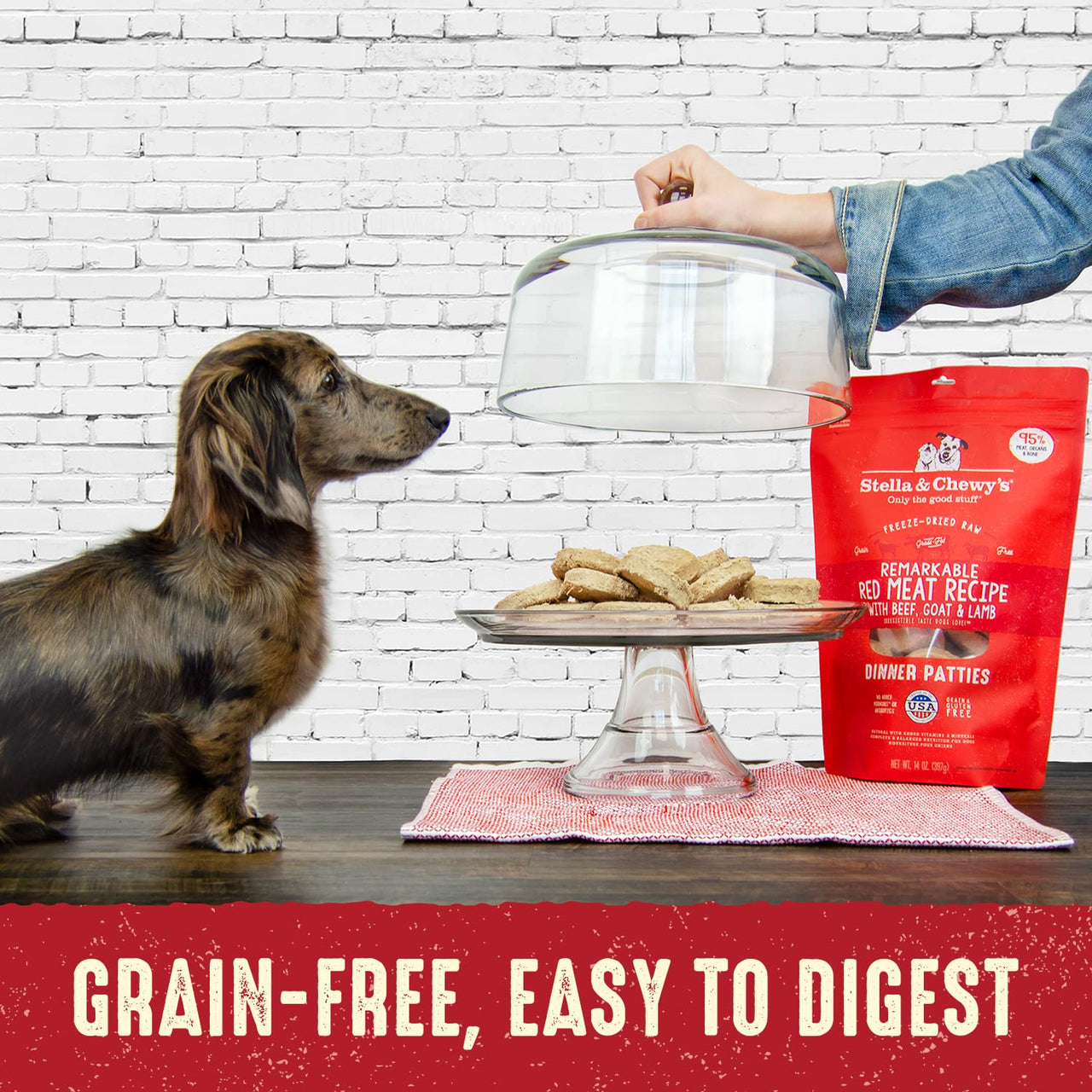 Stella & Chewy's  Freeze Dried Raw Dinner Patties – Grain Free Dog Food, Protein Rich Remarkable Red Meat Recipe – 14 oz Bag Red Meat Blend 14 Ounce (Pack of 1)