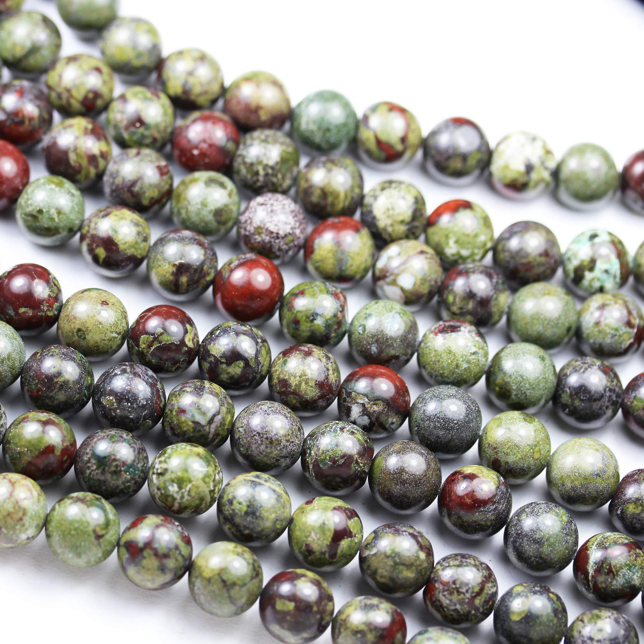 Dragon's  Blood Jasper Beads for Jewelry Making Energy Healing Crystals Jewelry Chakra Crystal Jewerly Beading Dragon Blood Jasper 8mm Supplies 15.5inch About 46-48 Beads