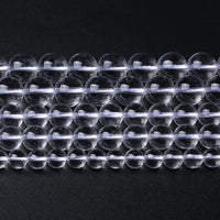 AAAAA Natural Clear White Crystal Quartz Beads Round Loose Spacer Beads for Jewelry Making DIY Bracelets Crystal Energy Healing Power Stone 60pcs 6mm 15 Inch
