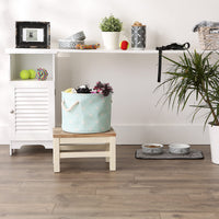 Bone Dry Pet Storage Collection Paw and Bone Print, Small Round, 9x12x12, Aqua Trellis Small Round, 9x12x12