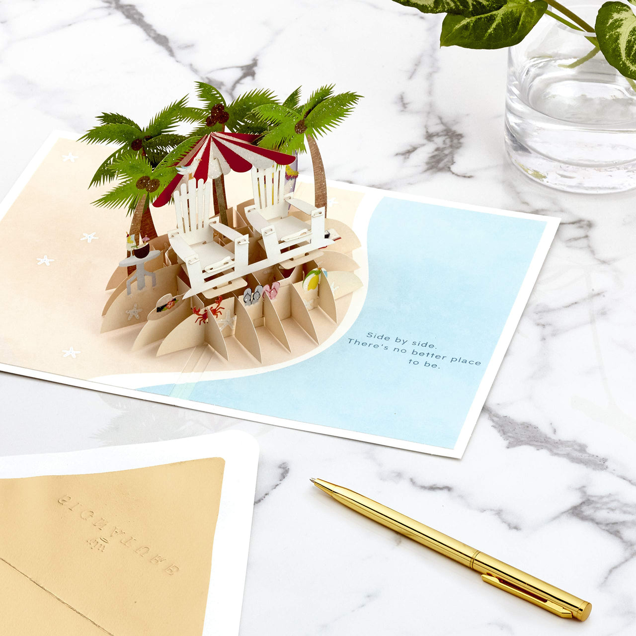 Hallmark Signature Paper Wonder Pop Up Anniversary Card (Beach) Beach