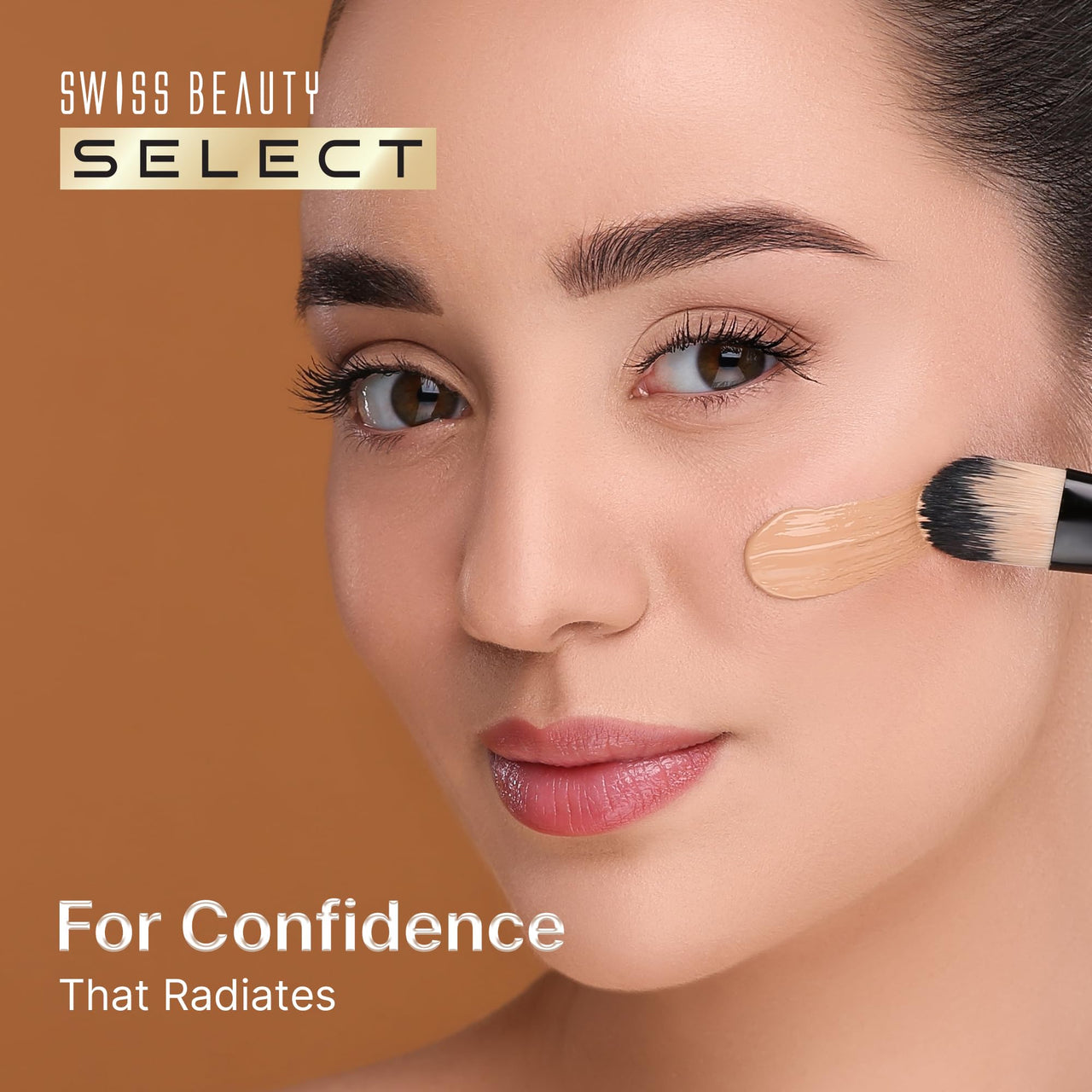 SWISS BEAUTY Select Super Radiant Hydrating Liquid Skin Tint | With Hyaluronic Acid | Provides Natural, Dewy Glow | Shade- Almond Glow, 30Gm