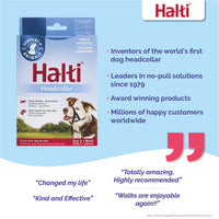 HALTI Headcollar - To Stop Your Dog Pulling on the Leash. Adjustable, Reflective and Lightweight, with Padded Nose Band. Dog Training Anti-Pull Collar for Medium Dogs (Size 2, Black)